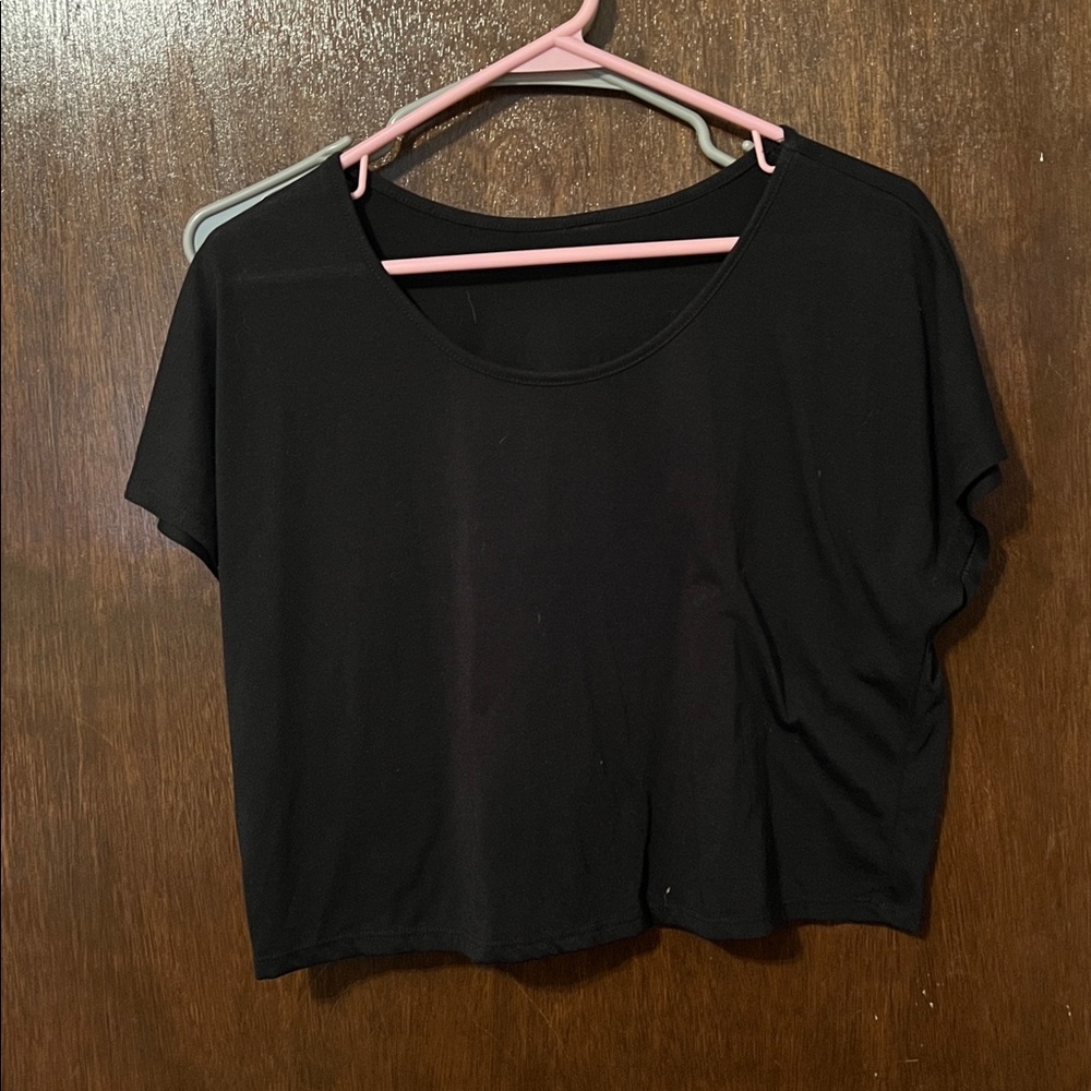 Black Cropped T-Shirt